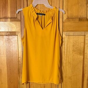 Rose & Olive Mustard Sleeveless Blouse